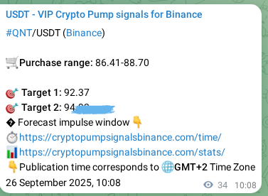 Explore the crypto market signal confirmation for QNT pump on Binance, 26 September 2025, 11:04 Crypto market signal confirmation: QNT pump on Binance, 26 September 2025, 11:04