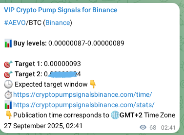 Crypto pump signal proof: Verify AEVO on Binance, 27 September 2025, 04:35 Crypto pump signal proof: AEVO on Binance, 27 September 2025, 04:35