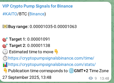 Explore the KAITO pump signal verification from Binance, timestamp: 27 September 2025, 14:06 KAITO pump signal verification from Binance, timestamp: 27 September 2025, 14:06