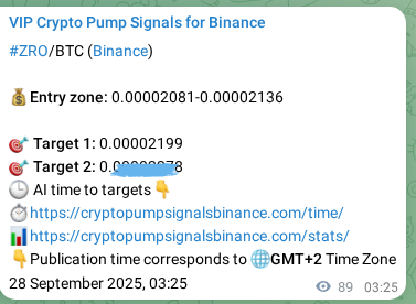 Binance trading signal proof for ZRO pump, 28 September 2025, 05:54 Binance trading signal proof for ZRO pump, 28 September 2025, 05:54