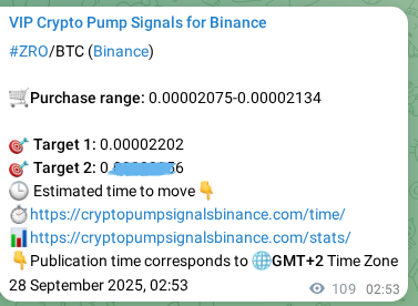 Check out the Binance pump signal proof for ZRO on 28 September 2025, 05:56 Binance pump signal proof for ZRO on 28 September 2025, 05:56