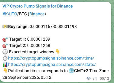 Signal verification: Confirm KAITO pump on Binance at 28 September 2025, 06:09 Signal verification: KAITO pump on Binance at 28 September 2025, 06:09
