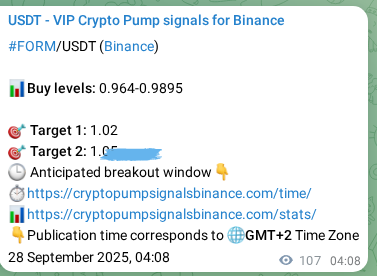 Binance pump signal data for FORM at 28 September 2025, 07:07 Binance pump signal data for FORM at 28 September 2025, 07:07