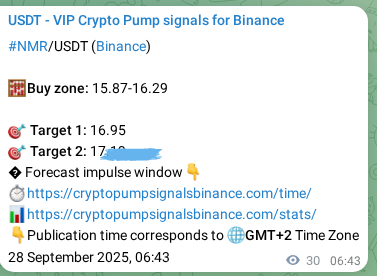 Crypto trading signal proof: NMR pump on Binance, 28 September 2025, 07:35 Crypto trading signal proof: NMR pump on Binance, 28 September 2025, 07:35