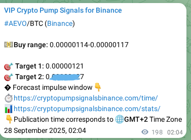 Crypto pump signal proof: Verify AEVO on Binance, 28 September 2025, 07:35 Crypto pump signal proof: AEVO on Binance, 28 September 2025, 07:35