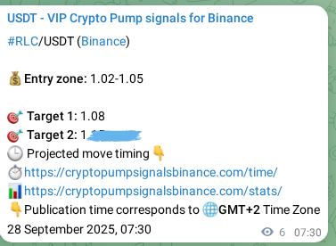 Crypto trading signal proof: RLC pump on Binance, 28 September 2025, 07:40 Crypto trading signal proof: RLC pump on Binance, 28 September 2025, 07:40