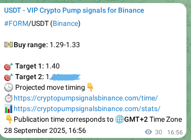 Access the Binance pump signal verification for FORM at 28 September 2025, 17:47 Binance pump signal verification for FORM at 28 September 2025, 17:47
