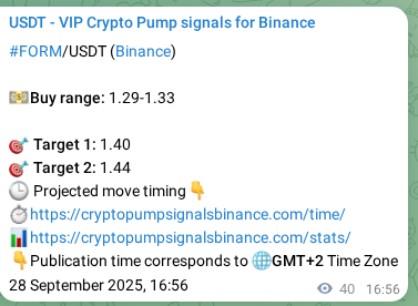 Watch the live proof of FORM pump signal on Binance, 28 September 2025, 18:04 Live proof of FORM pump signal on Binance, 28 September 2025, 18:04