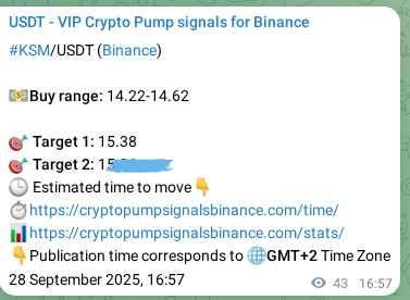 View the signal proof for KSM pump on Binance at 28 September 2025, 18:10 Signal proof for KSM pump on Binance at 28 September 2025, 18:10