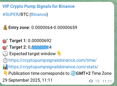 Binance trading signal proof for SUPER pump, 29 September 2025, 11:35 Binance trading signal proof for SUPER pump, 29 September 2025, 11:35