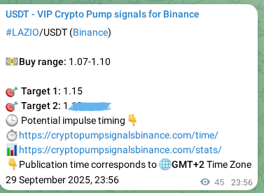 View the proof of LAZIO pump signal on Binance at 30 September 2025, 01:11 Proof of LAZIO pump signal on Binance at 30 September 2025, 01:11