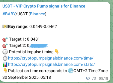 Check out the Binance pump signal proof for BABY on 30 September 2025, 07:21 Binance pump signal proof for BABY on 30 September 2025, 07:21