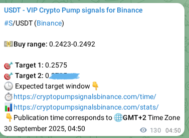 Crypto pump signal proof: Verify S on Binance, 30 September 2025, 08:28 Crypto pump signal proof: S on Binance, 30 September 2025, 08:28