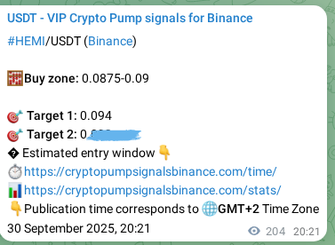 Signal verification: Confirm HEMI pump on Binance at 01 October 2025, 02:00 Signal verification: HEMI pump on Binance at 01 October 2025, 02:00