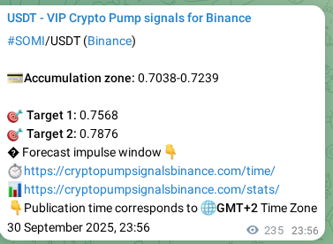 Access the Binance pump signal verification for SOMI at 01 October 2025, 06:29 Binance pump signal verification for SOMI at 01 October 2025, 06:29