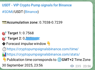 Watch the live proof of SOMI pump signal on Binance, 01 October 2025, 06:33 Live proof of SOMI pump signal on Binance, 01 October 2025, 06:33