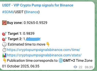 Check the SOMI pump verification image from Binance, 01 October 2025, 07:12 SOMI pump verification image from Binance, 01 October 2025, 07:12