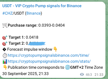 See the trading signal proof for CHZ on Binance, 01 October 2025, 10:25 Trading signal proof for CHZ on Binance, 01 October 2025, 10:25