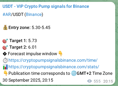 Real-time proof of AR pump signal on Binance, 01 October 2025, 11:56 Real-time proof of AR pump signal on Binance, 01 October 2025, 11:56