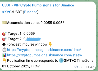 Watch the live proof of XVG pump signal on Binance, 01 October 2025, 13:53 Live proof of XVG pump signal on Binance, 01 October 2025, 13:53