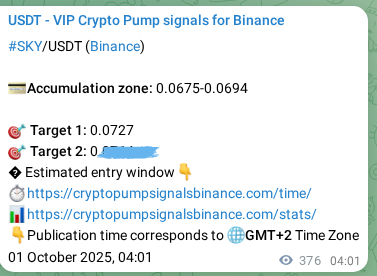 Explore the crypto market signal confirmation for SKY pump on Binance, 01 October 2025, 14:29 Crypto market signal confirmation: SKY pump on Binance, 01 October 2025, 14:29