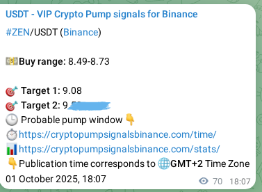 Confirm the Binance trading signal for ZEN, 01 October 2025, 20:04 Binance trading signal verification for ZEN, 01 October 2025, 20:04