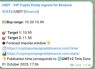 Signal verification: Confirm DEXE pump on Binance at 02 October 2025, 03:27 Signal verification: DEXE pump on Binance at 02 October 2025, 03:27