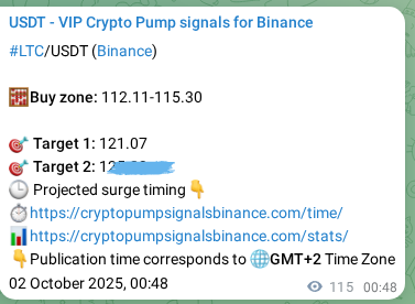 Crypto market signal proof: LTC pump on Binance, 02 October 2025, 03:59 Crypto market signal proof: LTC pump on Binance, 02 October 2025, 03:59