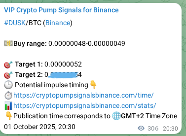 Authenticated proof of DUSK's pump signal on Binance at 02 October 2025, 05:00 Authenticated proof of DUSK's pump signal on Binance at 02 October 2025, 05:00