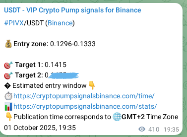 Check the PIVX pump verification image from Binance, 02 October 2025, 06:58 PIVX pump verification image from Binance, 02 October 2025, 06:58