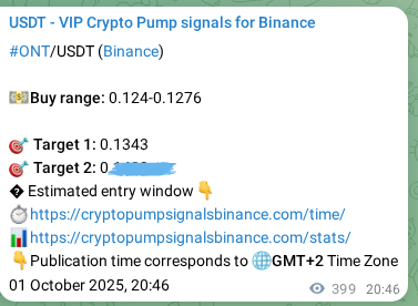 See the real-time verification of ONT pump signal on Binance, 02 October 2025, 07:51 Real-time verification of ONT pump signal on Binance, 02 October 2025, 07:51