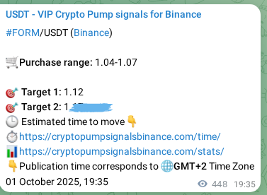Authenticate the market signal for FORM on Binance at 02 October 2025, 08:03 Market signal authentication: FORM on Binance at 02 October 2025, 08:03