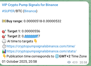 See the verification image for SUPER pump signal on Binance at 02 October 2025, 09:11 Verification image for SUPER pump signal on Binance at 02 October 2025, 09:11