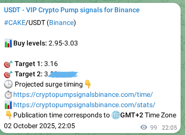Check out the Binance pump signal proof for CAKE on 03 October 2025, 00:51 Binance pump signal proof for CAKE on 03 October 2025, 00:51