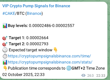 Authenticated proof of CAKE's pump signal on Binance at 03 October 2025, 05:52 Authenticated proof of CAKE's pump signal on Binance at 03 October 2025, 05:52