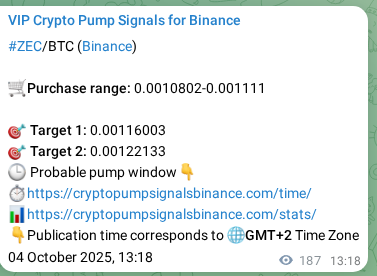 Check out the Binance pump signal proof for ZEC on 04 October 2025, 18:30 Binance pump signal proof for ZEC on 04 October 2025, 18:30