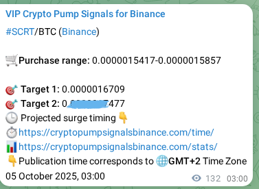 Explore the SCRT pump signal verification from Binance, timestamp: 05 October 2025, 06:41 SCRT pump signal verification from Binance, timestamp: 05 October 2025, 06:41
