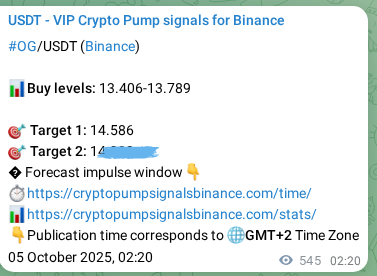 Authenticate the market signal for OG on Binance at 05 October 2025, 17:30 Market signal authentication: OG on Binance at 05 October 2025, 17:30