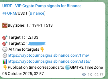 Binance exchange signal proof for FORM, 06 October 2025, 08:01 Binance exchange signal proof for FORM, 06 October 2025, 08:01
