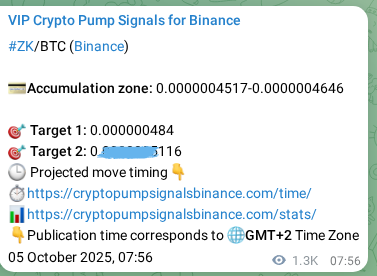 Trading signal proof: ZK pump from Binance, 06 October 2025, 20:51 Trading signal proof: ZK pump from Binance, 06 October 2025, 20:51