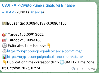 Real-time proof of BEAMX pump signal on Binance, 07 October 2025, 06:36 Real-time proof of BEAMX pump signal on Binance, 07 October 2025, 06:36