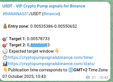 Check the Binance signal verification for BANANAS31 pump, 07 October 2025, 11:19 Binance signal verification for BANANAS31 pump, 07 October 2025, 11:19
