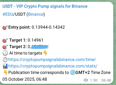 Watch the live proof of EDU pump signal on Binance, 07 October 2025, 12:00 Live proof of EDU pump signal on Binance, 07 October 2025, 12:00