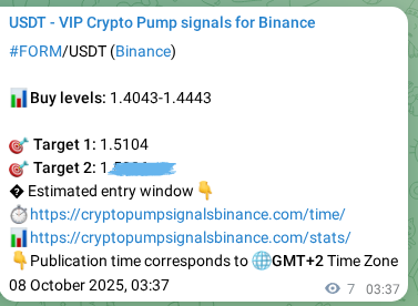 Explore the FORM pump signal verification from Binance, timestamp: 08 October 2025, 03:49 FORM pump signal verification from Binance, timestamp: 08 October 2025, 03:49