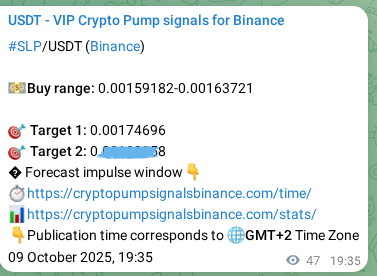 Explore the Binance signal proof for SLP, 09 October 2025, 20:54 Binance signal proof for SLP, 09 October 2025, 20:54