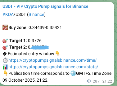 Binance exchange signal proof for KDA, 10 October 2025, 05:21 Binance exchange signal proof for KDA, 10 October 2025, 05:21