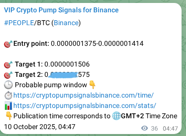 Crypto trading signal proof: PEOPLE pump on Binance, 10 October 2025, 05:48 Crypto trading signal proof: PEOPLE pump on Binance, 10 October 2025, 05:48