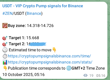 Learn about the ZEN pump signal confirmation from Binance, 10 October 2025, 05:48 ZEN pump signal confirmation from Binance, timestamp: 10 October 2025, 05:48