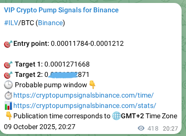 Learn about the ILV pump signal confirmation from Binance, 10 October 2025, 08:05 ILV pump signal confirmation from Binance, timestamp: 10 October 2025, 08:05