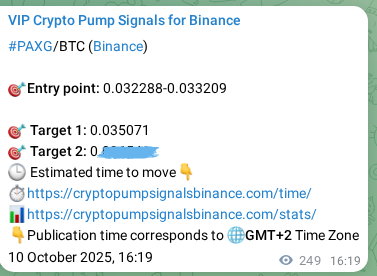 Access the Binance pump signal confirmation for PAXG at 10 October 2025, 23:12 Binance pump signal confirmation for PAXG at 10 October 2025, 23:12